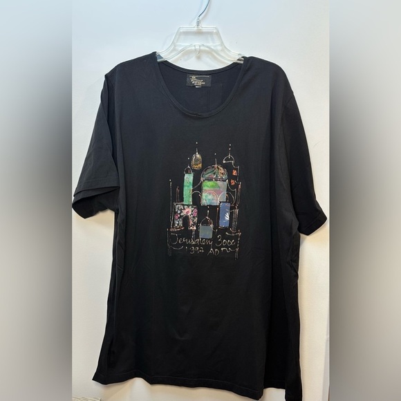 Tik Top Tops - Jerusalem Black Graphic Short Sleeve Women’s Tee size 4xl